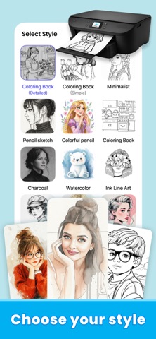 ColoriAI : Print Coloring Page iPhone screenshot