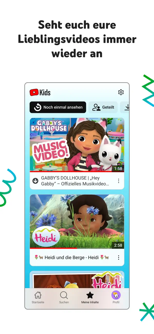 YouTube Kids iPhone App Screenshot 2 – Unterhaltung