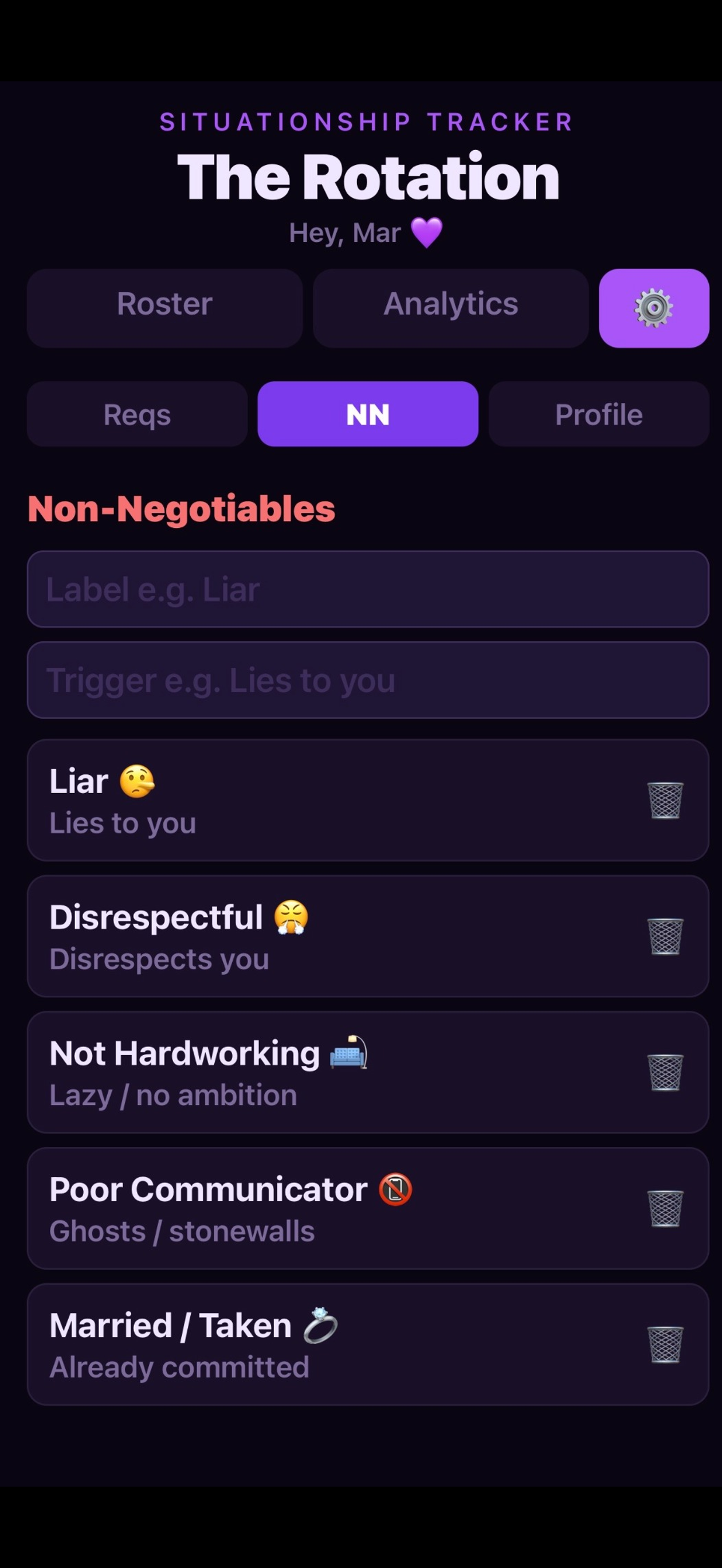 Rotation-Situationship Tracker screenshot 7