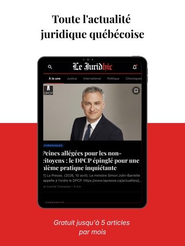 Le Juridhic iPad screenshot