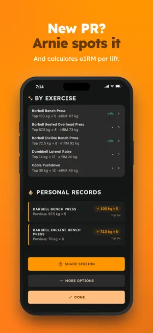 Arnie: Gym Workout Log & RPE screenshot 2