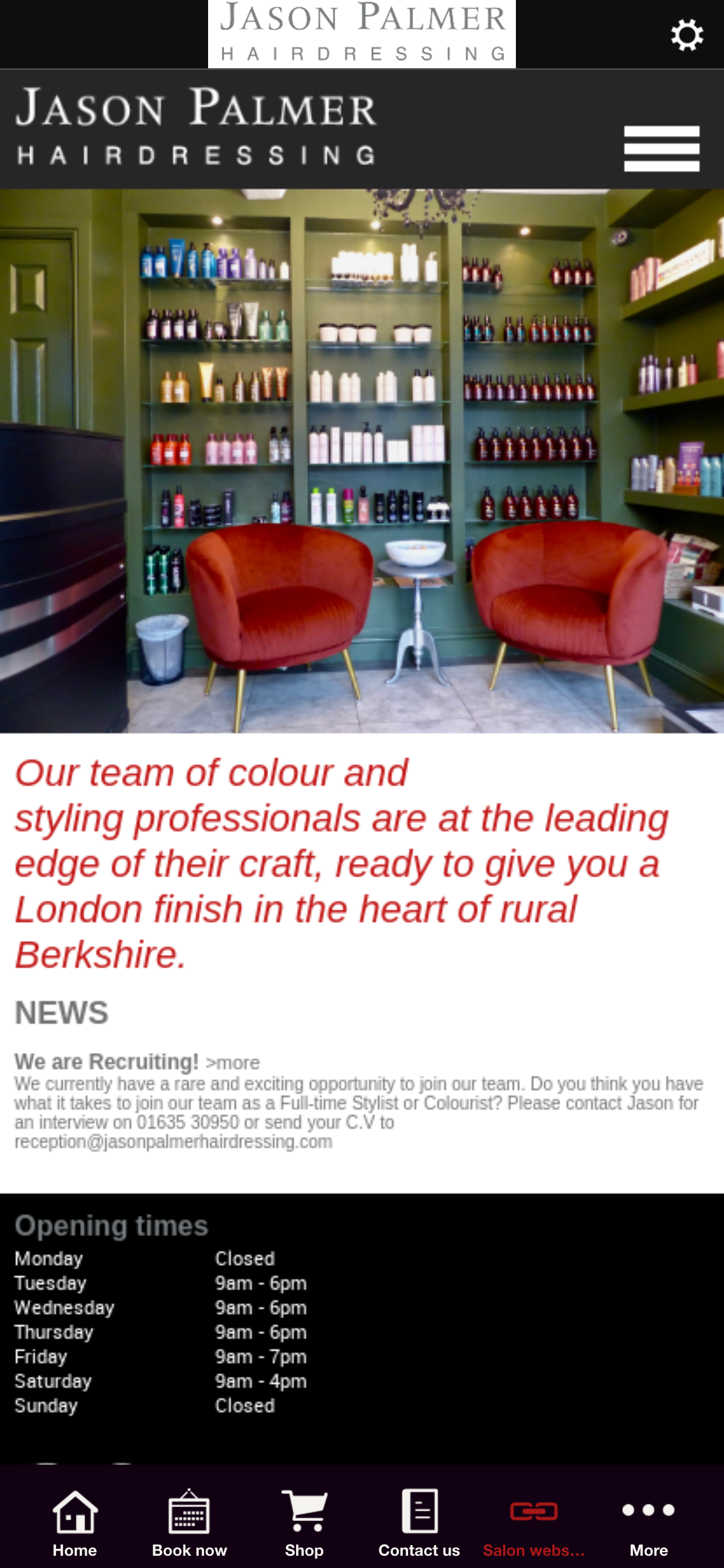 Jason Palmer Hairdressing App