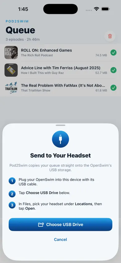 Pod2Swim screenshot 2