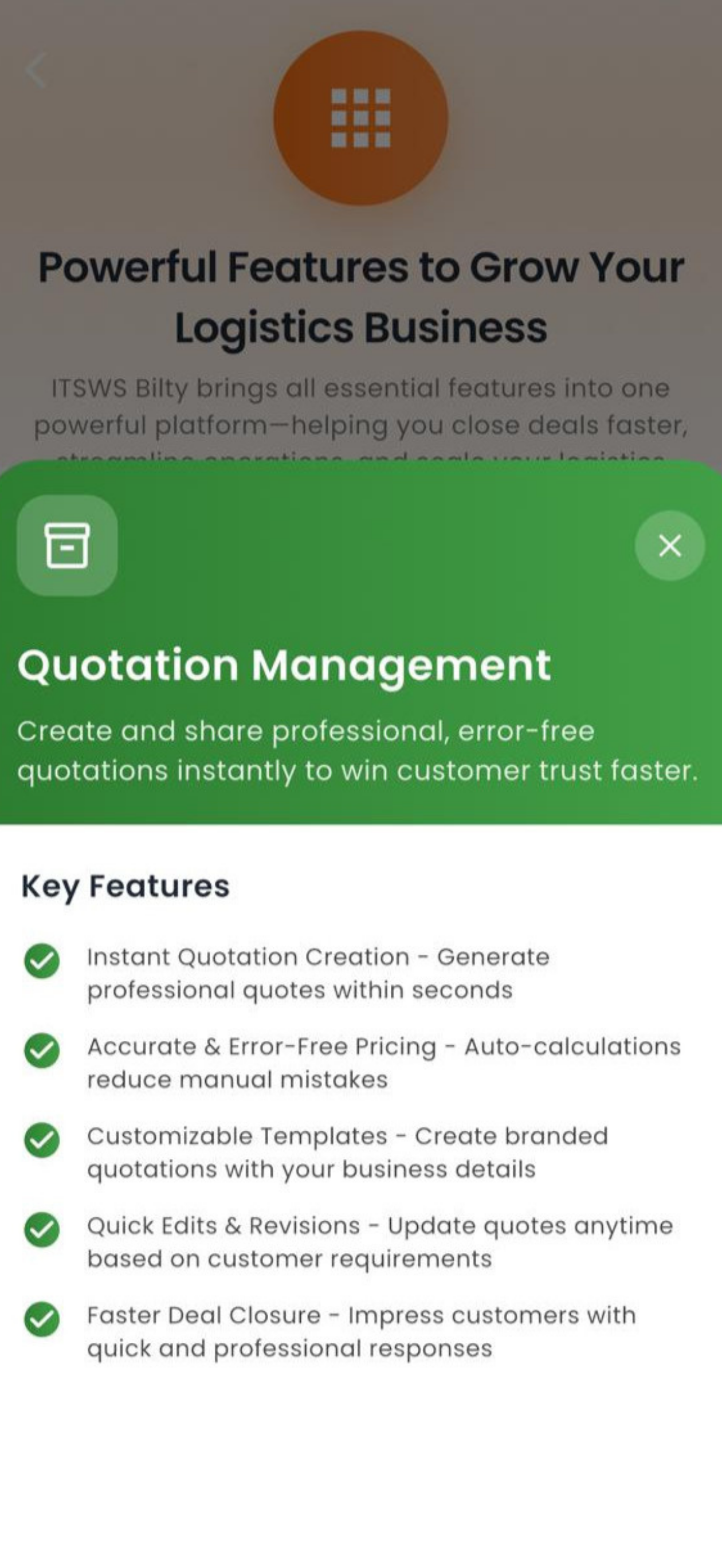 ITSWS Bilty – Logistics App