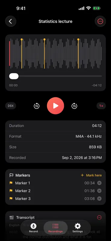 Voxa: Voice Recorder screenshot 4 of 5