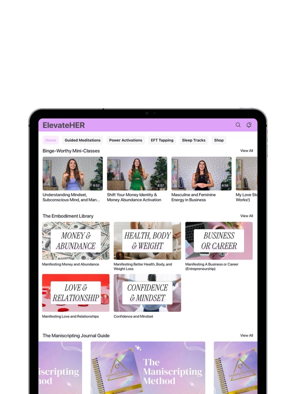 ElevateHER: Daily Activations iPad screenshot 2 - Health & Fitness app