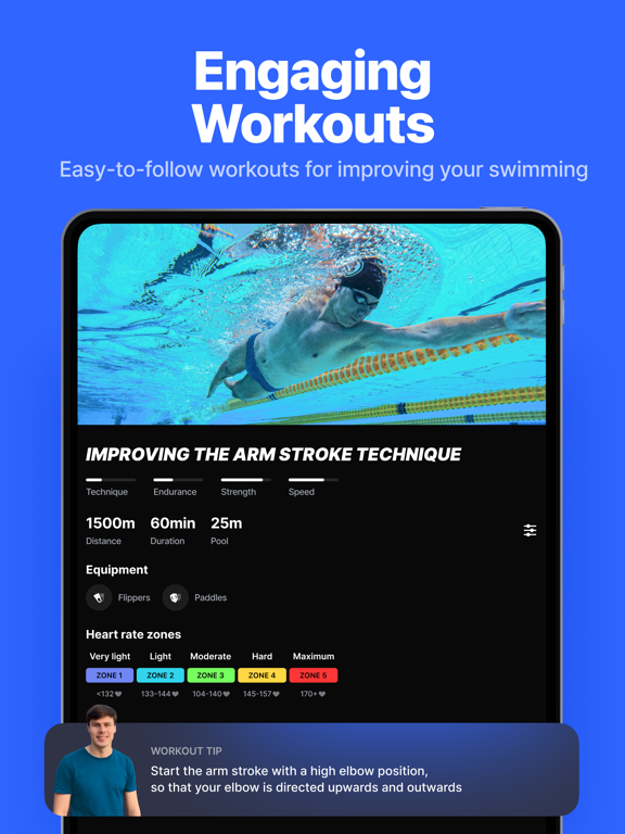 SwimUp: Swimming Workouts App iPad screenshot 5 - Health & Fitness app