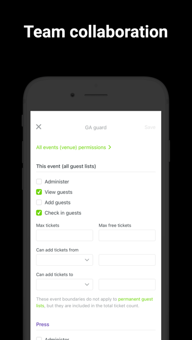 Attendium: Guest list app screenshot