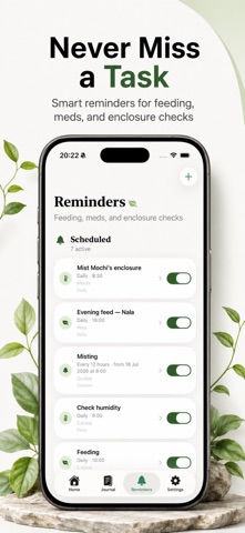 Reptia – Reptile Tracker iPhone screenshot