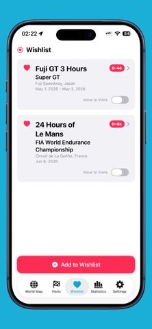 Tracka - Motorsport Visit Log screenshot