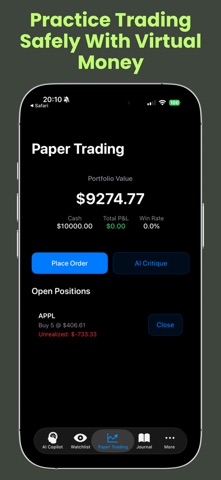 AI Stock Trading Assistant iPhone screenshot