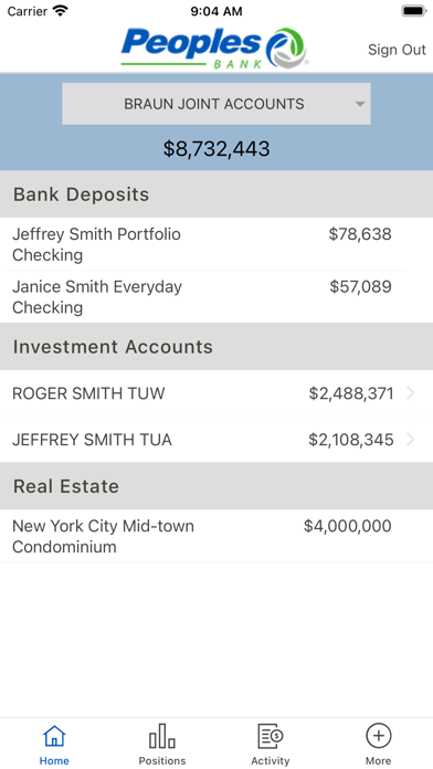 Peoples Trust and Investments Screenshot
