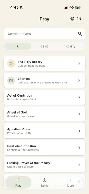 Angelus - Catholic Prayer App screenshot 1