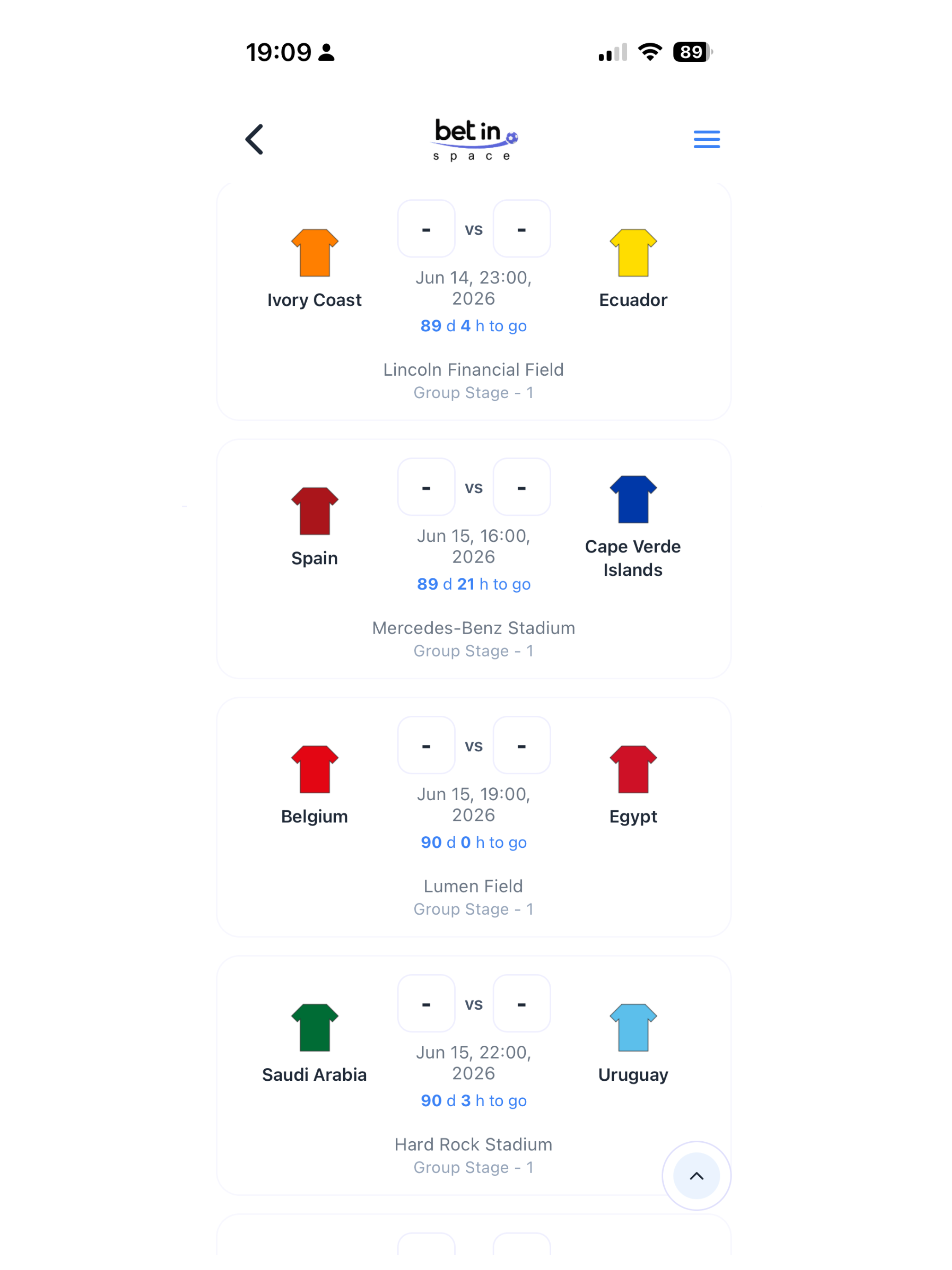 Betin Space - Match Insights