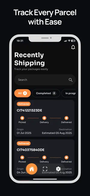 TrackX: Parcel Tracker screenshot 1