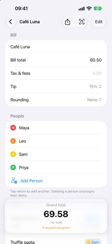 Divide Bill – Split & Scan Screenshot 2 of 5