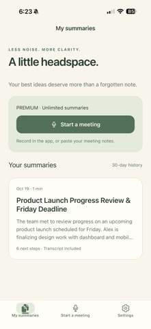 Notely: Meeting Notes Screenshot 4 of 5