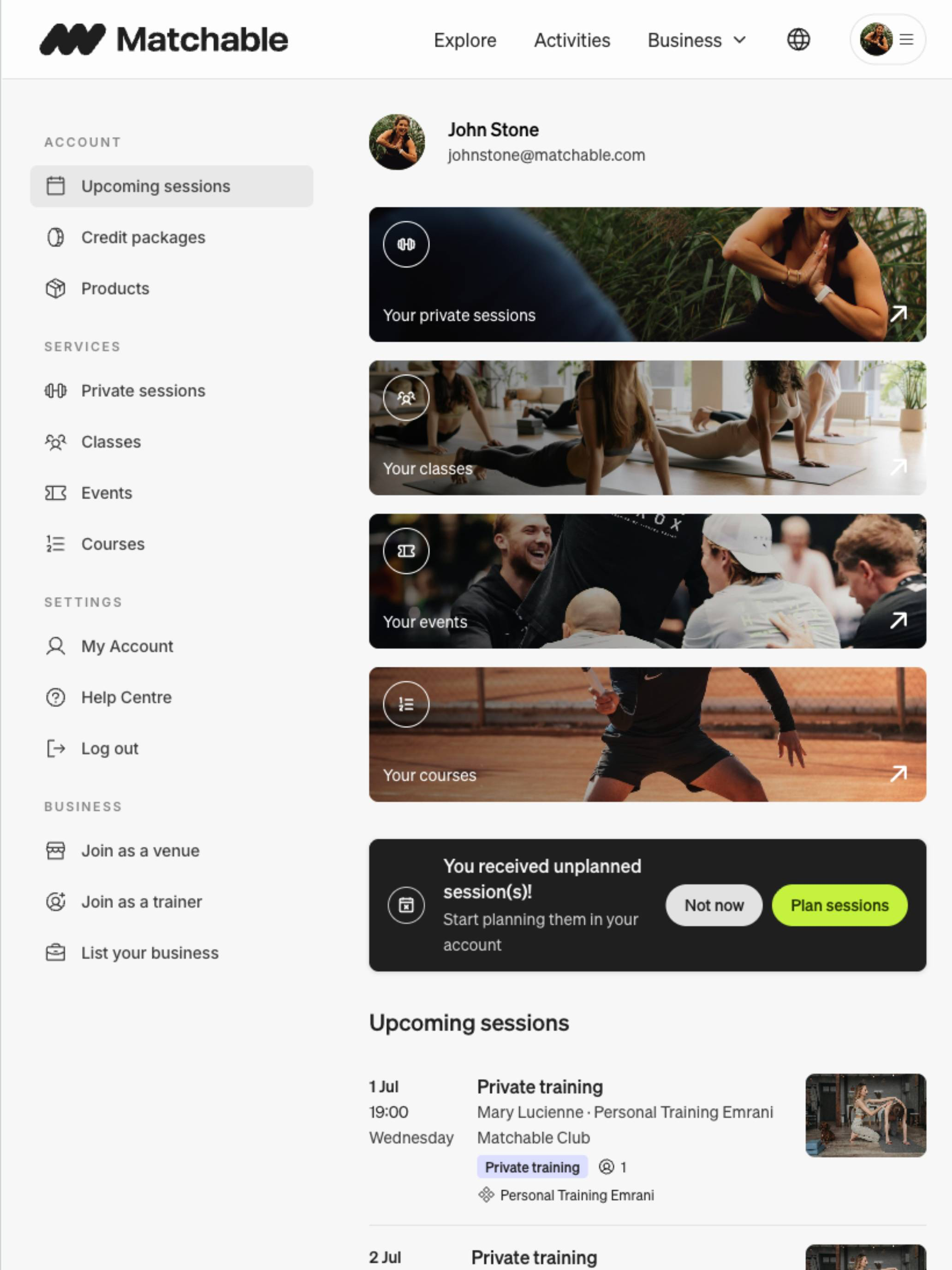 Matchable — Book your training screenshot 6