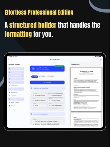 Resume AI Builder: CV Maker iPad screenshot