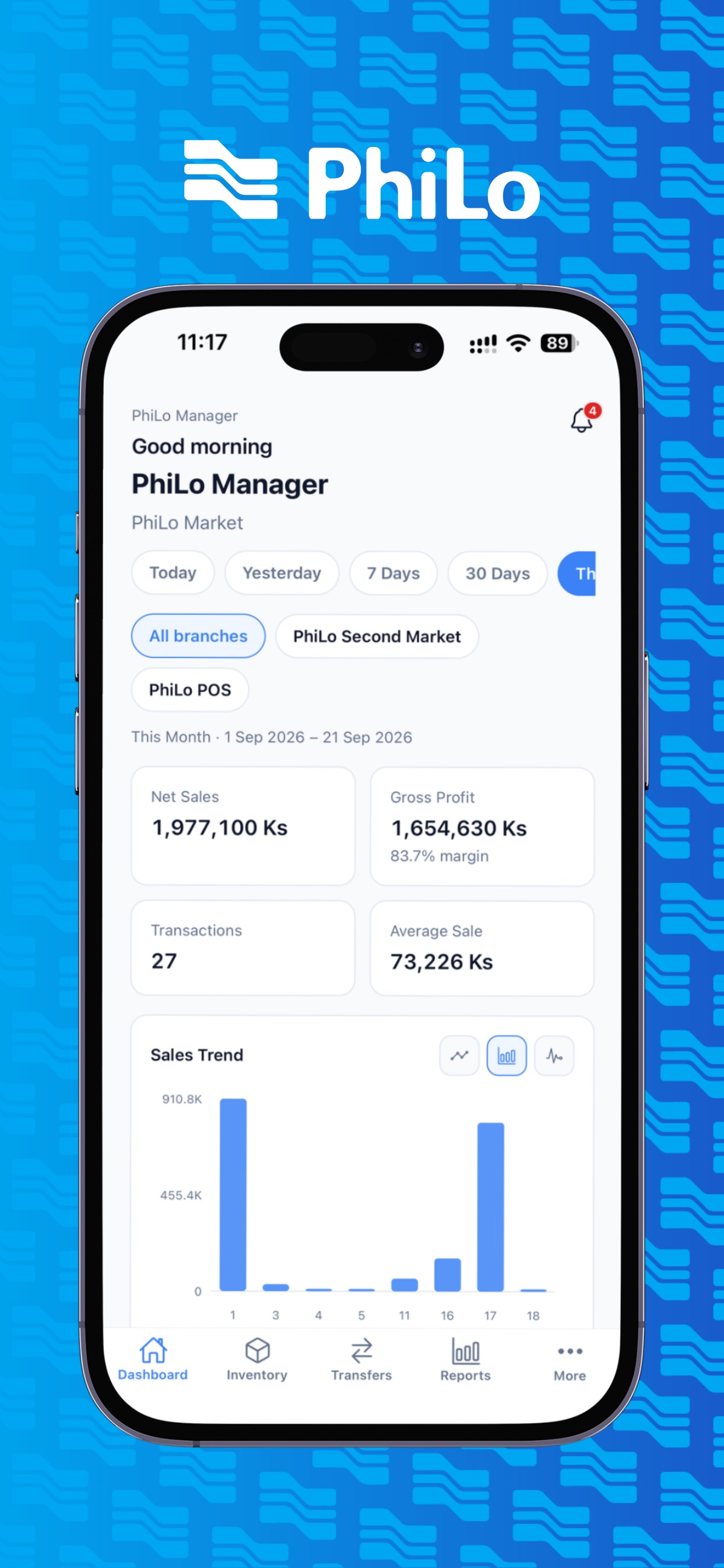 Screenshot 1 of PhiLo POS Manager
