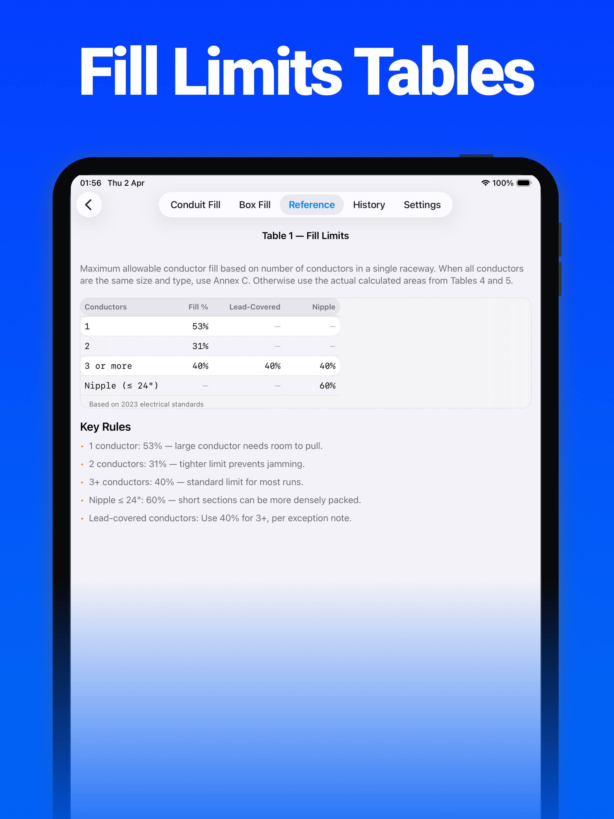 Conduit Fill Pro