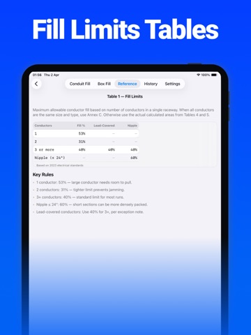 Conduit Fill Pro iPad screenshot
