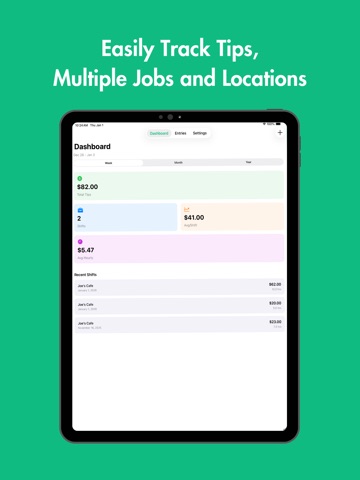 Tip Tracker: TipThat iPad screenshot