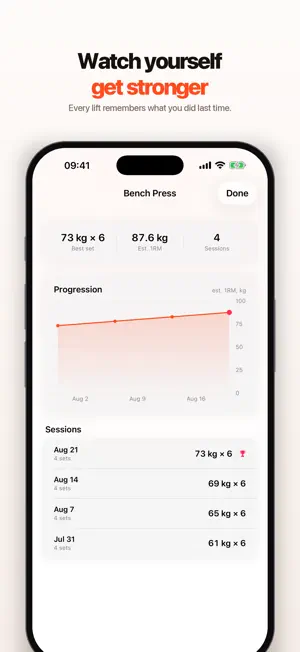 Again: Gym Workout Tracker screenshot 3
