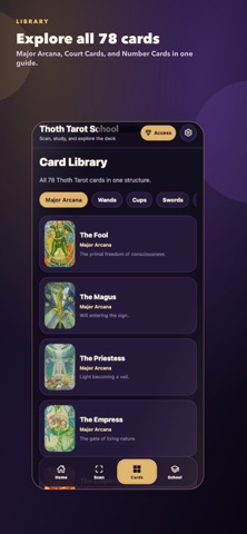 Thoth Tarot School iPhone screenshot