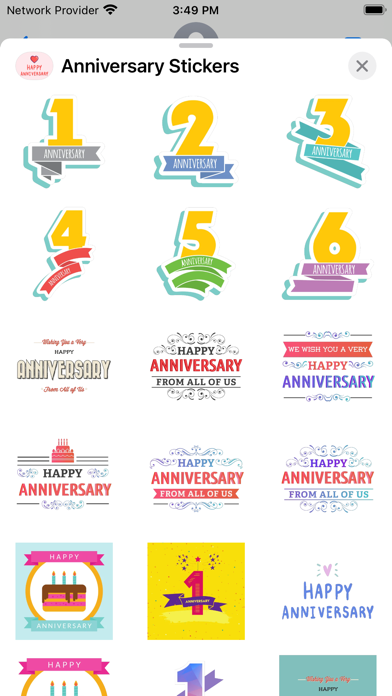 Anniversary Stickers - Wishes Screenshot