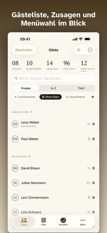 Soirée: Sitzplan Hochzeit screenshot 3 of 8
