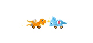 Dinosaur Smash Car Games iPhone screenshot