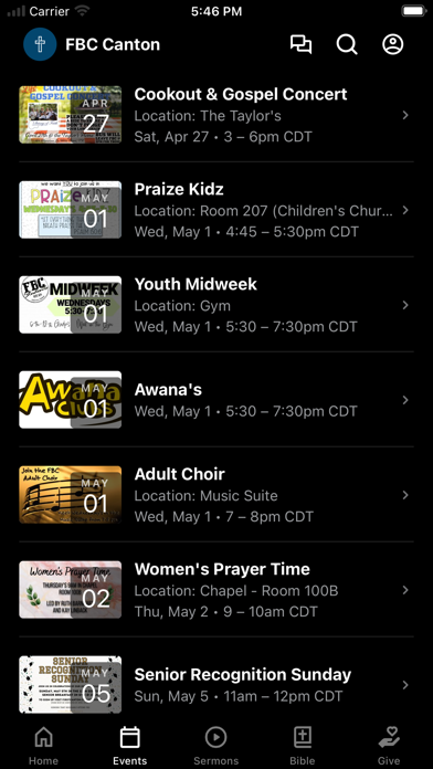 First Baptist Church Canton Screenshot