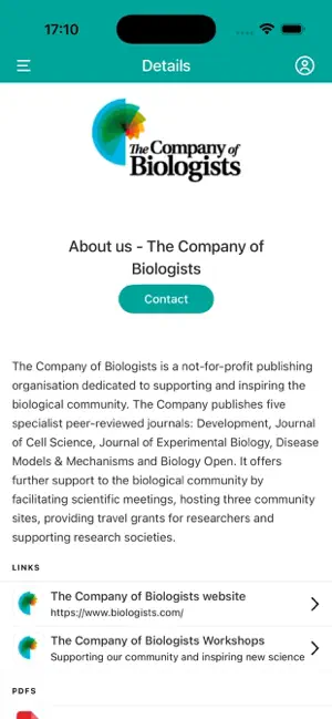 The Company of Biologists screenshot 2