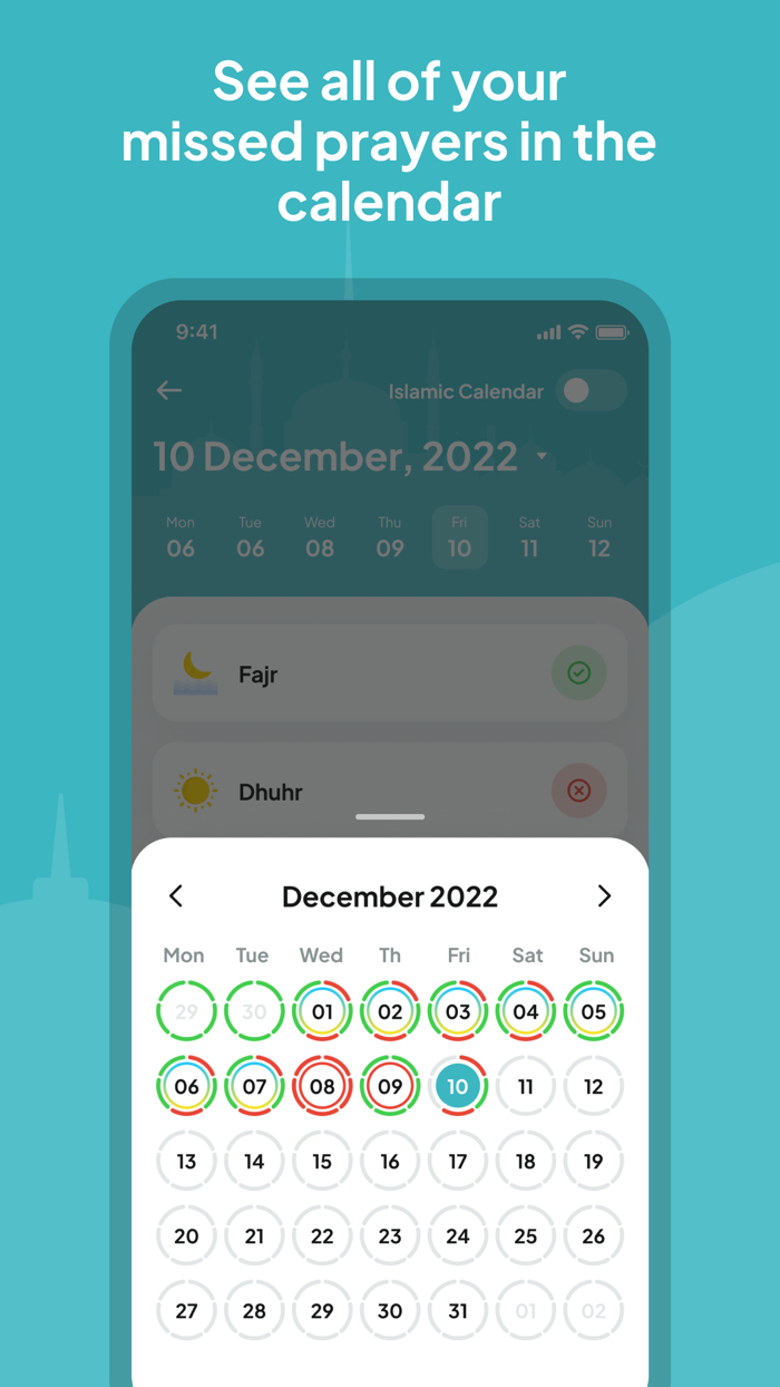 Niya Muslim prayer tracker