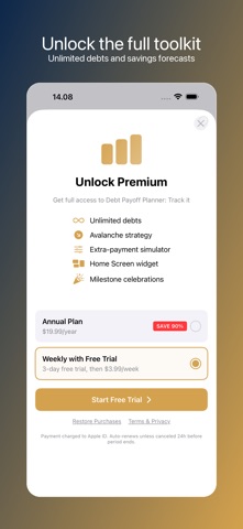 Debt Payoff: Snowball Plan Screenshot 8 of 9