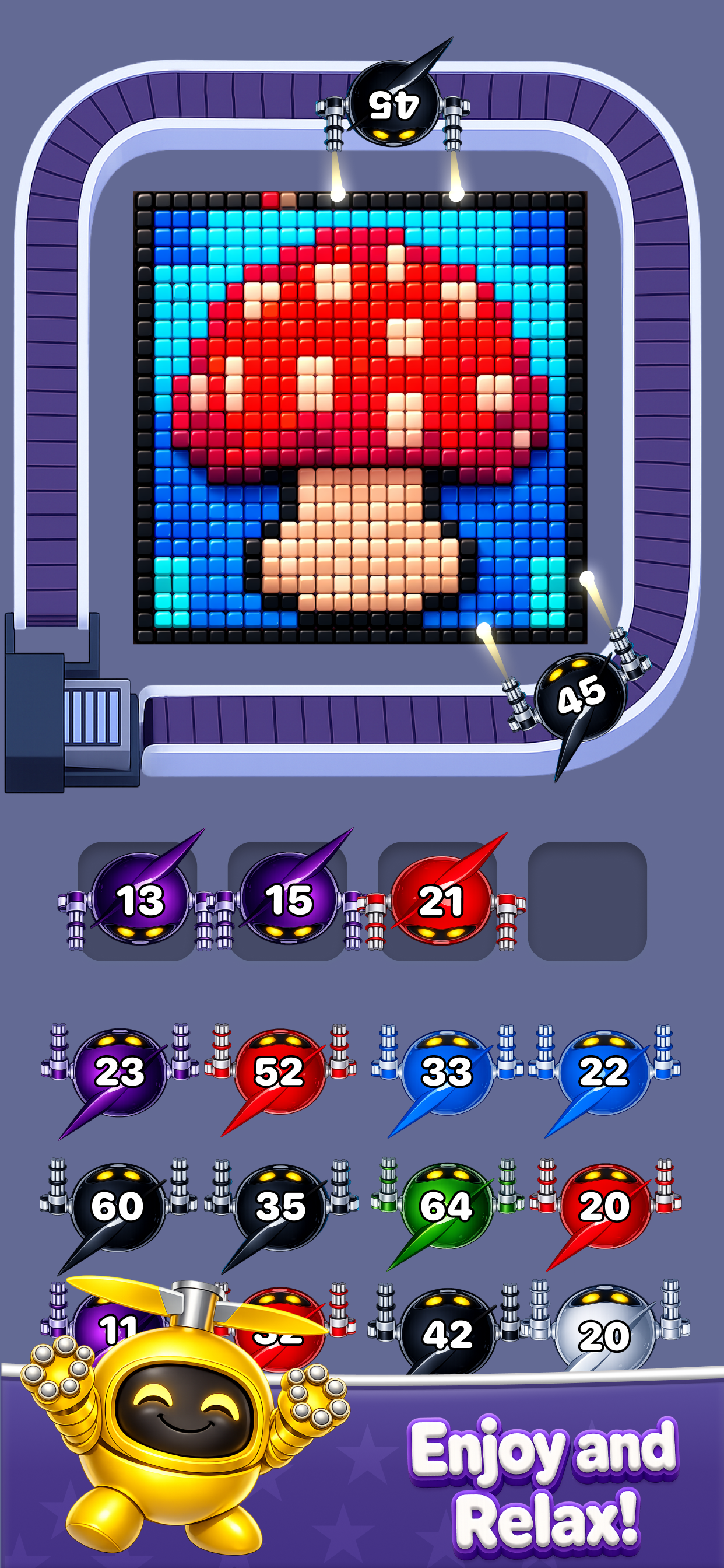 Robot Pixel Shooter Puzzle screenshot 3