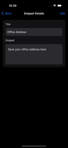 SnippetPad screenshot