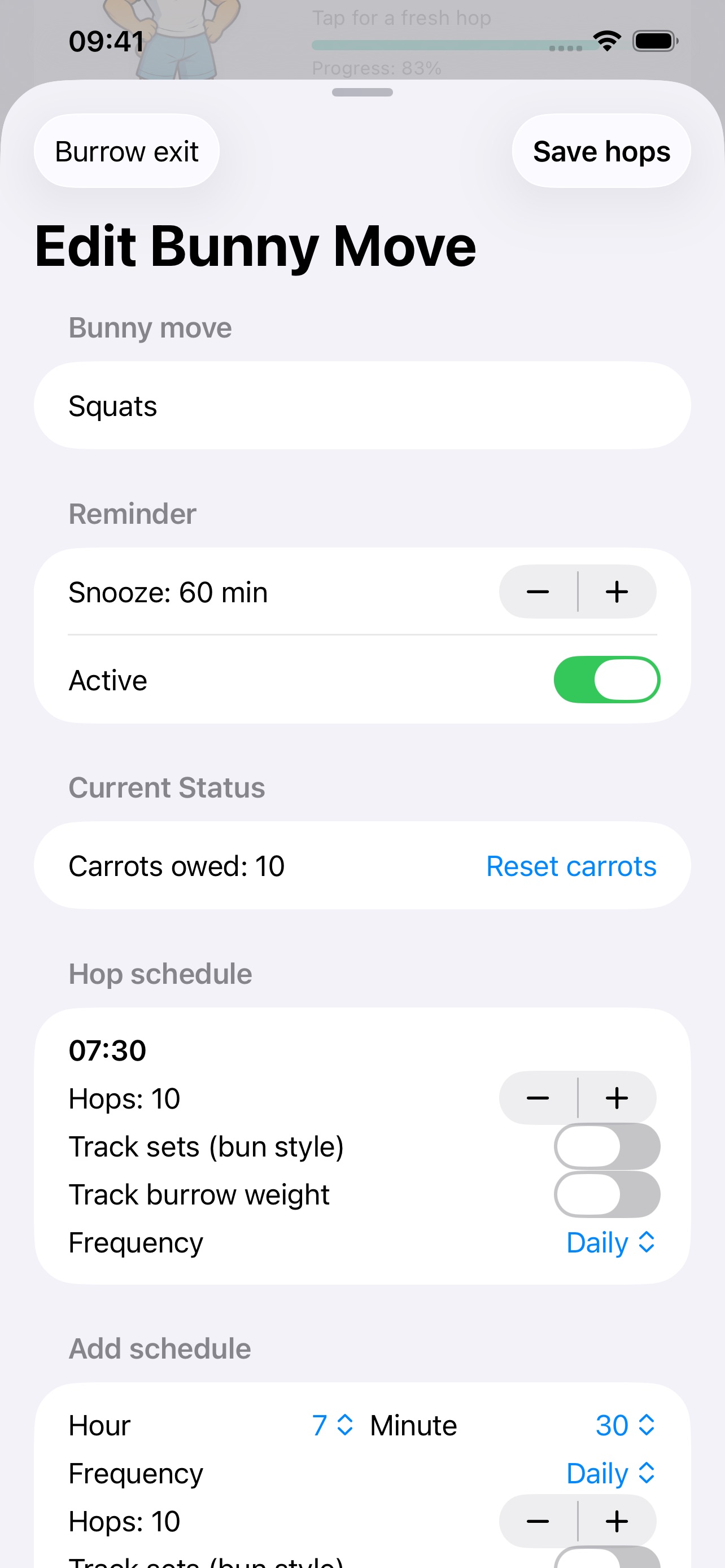 Screenshot 2 of WorkoutBunny: Workout Tracker