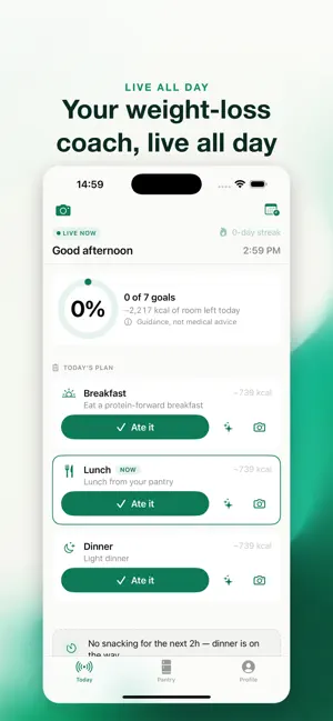 Lessly:Calorie Counter,Fasting screenshot 1