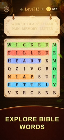 Bible Word Path - Godly Quest iPhone screenshot