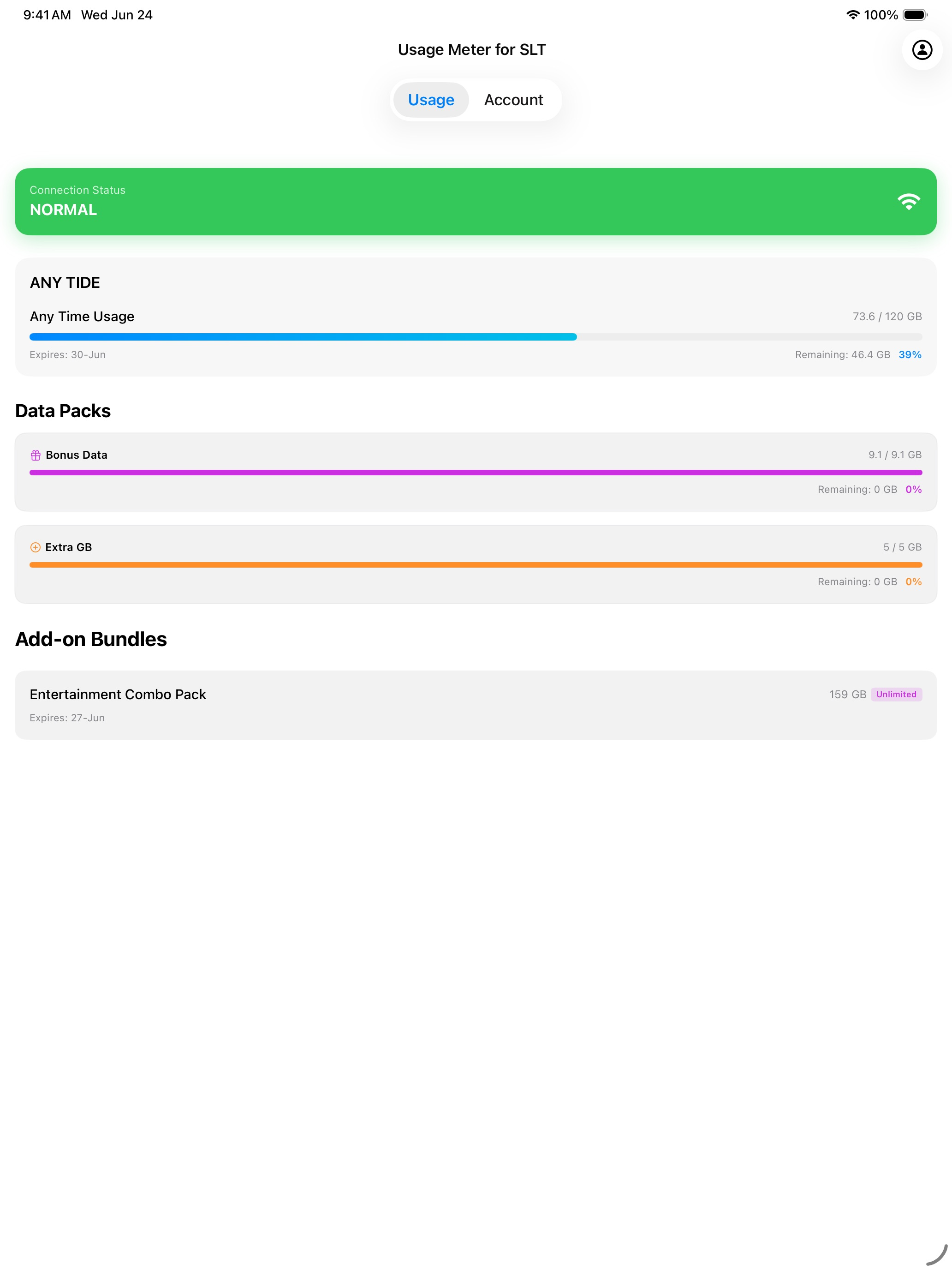 Usage Meter for SLT screenshot 9