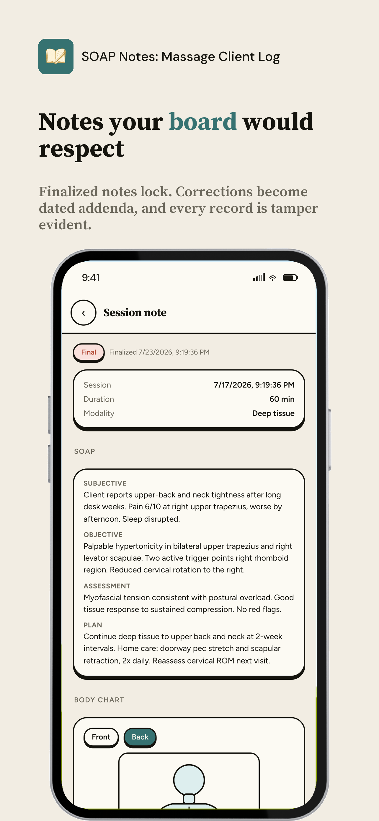 SOAP Notes: Massage Client Log screenshot 4