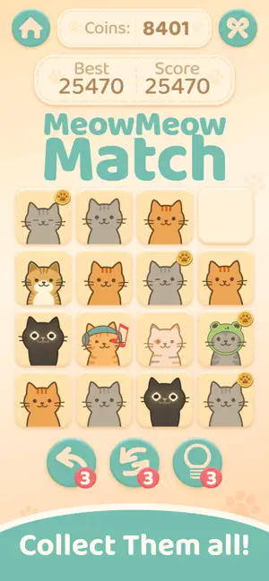 Meow Meow Match: Merge Cats screenshot 1
