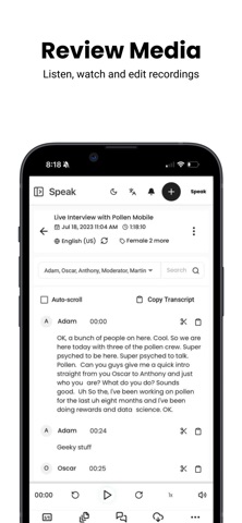 Speak AI - Record & Transcribe Screenshot 4 of 10