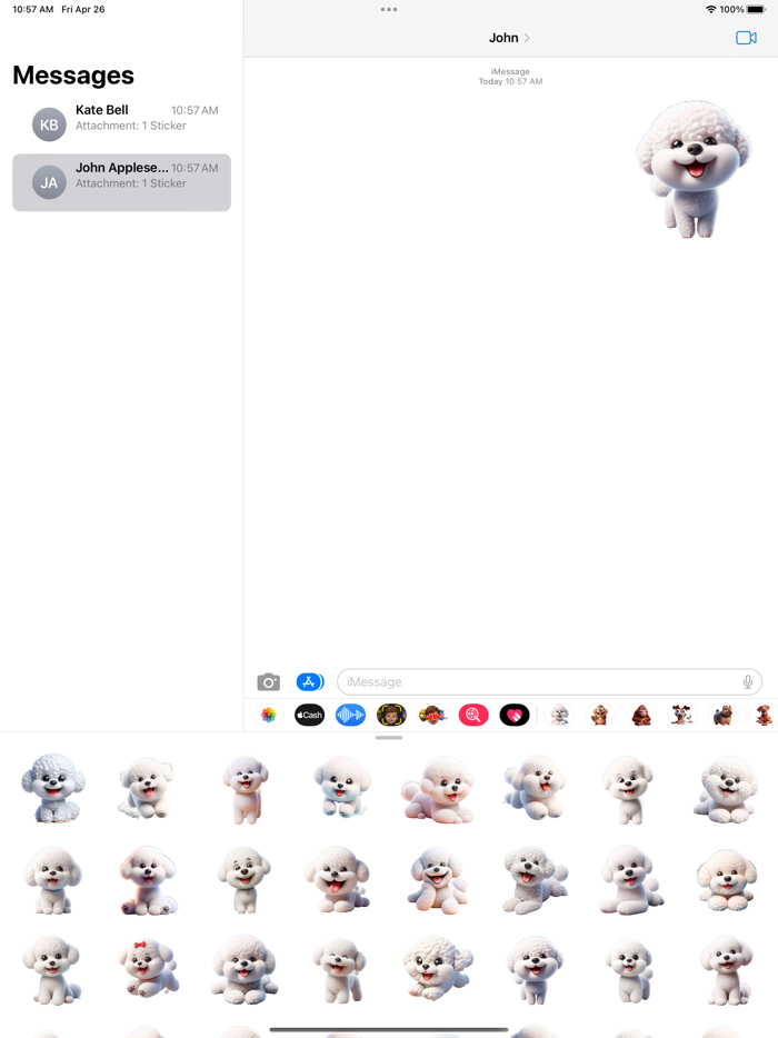 Happy Bichon Frise Stickers