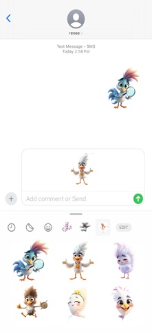 Twirling Feather Stickers iPhone screenshot