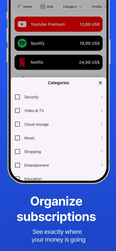 ReSubs - Subscription Manager screenshot 5 of 7