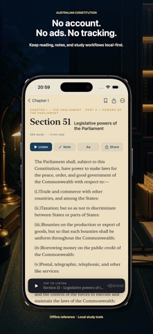 Australian Constitution iPhone screenshot