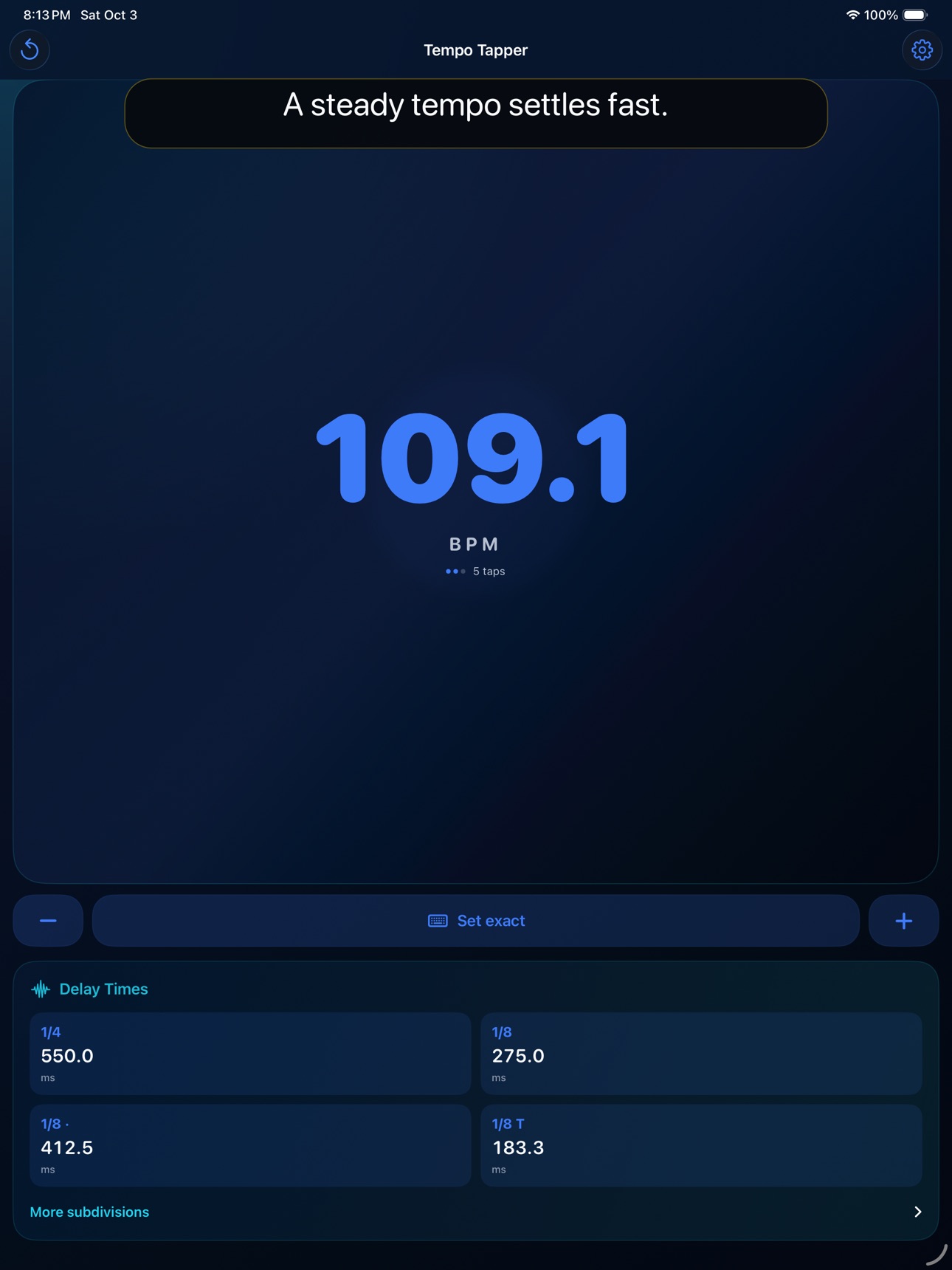 Screenshot 9 of Tempo Tapper: BPM & MIDI